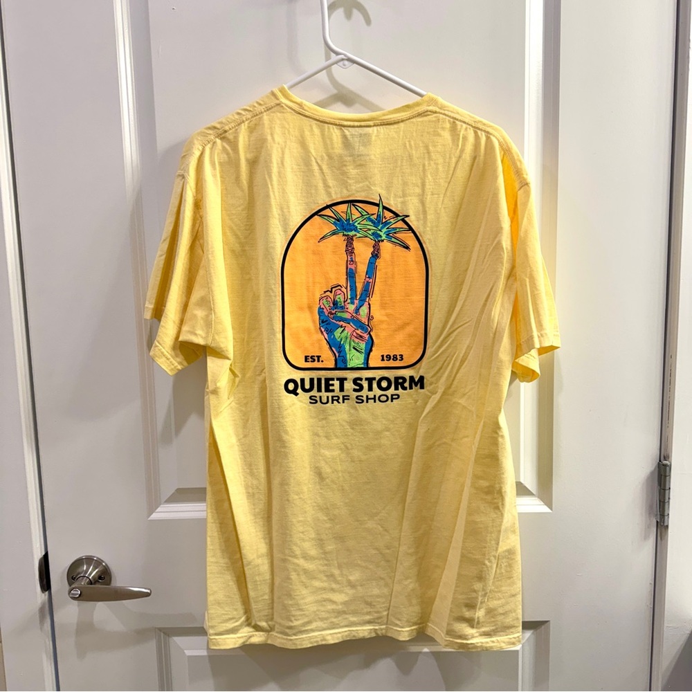 Men’s Quiet Storm Surf Shop Yellow T-Shirt